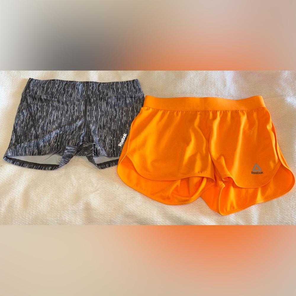 Reebok BUNDLE: Charcoal and Bright Orange Shorts
